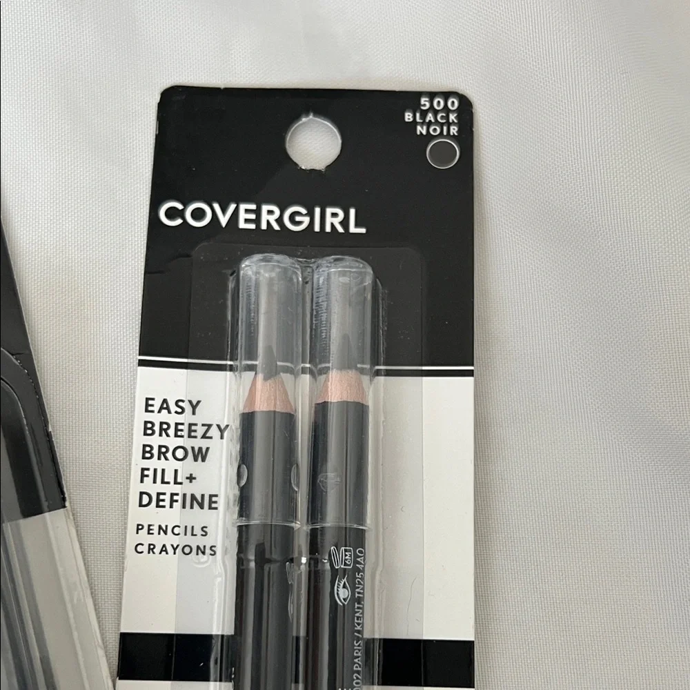 “🩷Bundle 4/$19” COVERGIRL Iced Plum Blush and Black Brow Pencil Set makeup bulky